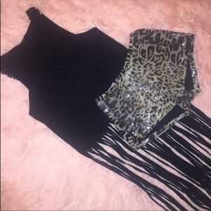 Poof! Crochet tank with long fringe